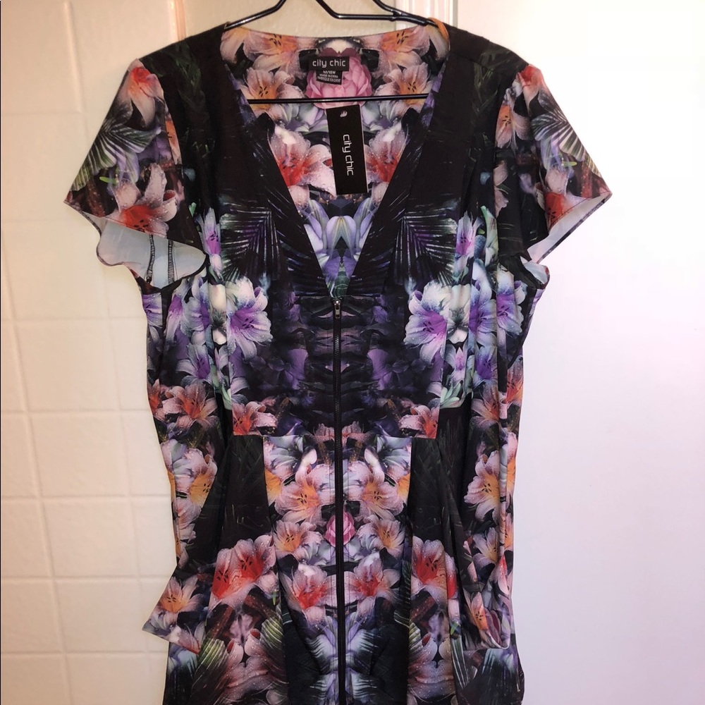 NWT City Chic Tunic Dress - gorgeous pattern!